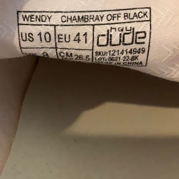 Hey Dude Wendy black chambray - Picture 10 of 10